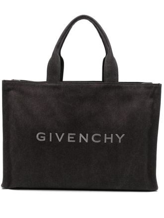 Givenchy Shopper met geborduurd logo - Zwart