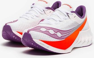 Saucony Womens Endorphin Pro 4 Shoe In White/violet