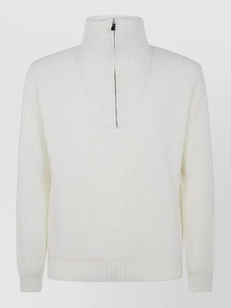 FILIPPO DE LAURENTIIS virgin wool half zip sweater