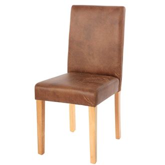 Hhg Hhg - Silla De Comedor Littau, Silla De Cocina, Tela/textil, Imitaci&oacute;n De Ante, Patas Claras