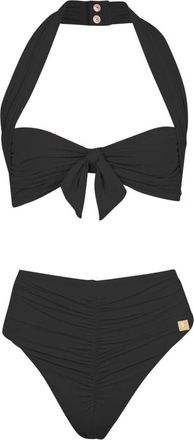Balmain Eenvoudig tweedelig badpak - Dames - Bikinis - Zwart - M - Tweed - Badmode