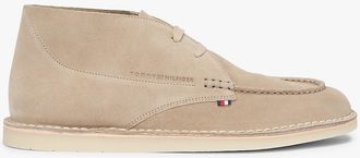 Tommy Hilfiger Mens Lace-Up Suede Chukka Boot - Beige - US 11.5 / EU 45
