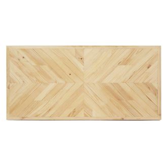 Deco Wood Cabecero de madera maciza &eacute;tnico en tono natural de 80x165cm