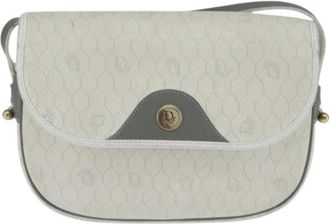 Dior Pre-owned Cross Body Bags, female, White, Size: ONE SIZE Pre-owned Leather Cross Body Bag