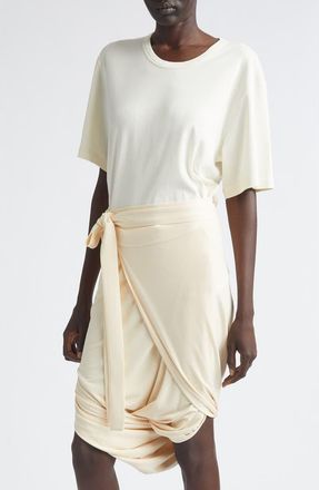 Christophe Lemaire Cotton Jersey Rib T-Shirt in Light Cream at Nordstrom, Size Xx-Small