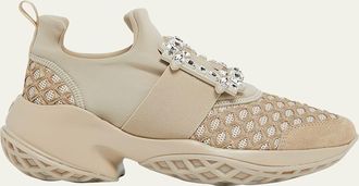 Roger Vivier Viv Run Strass Buckle Chunky Sneakers