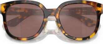 Miu Miu 0mu 01zs Oversized Tortoiseshell Square Sunglasses
