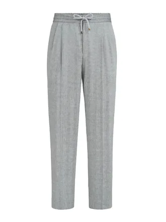 Brunello Cucinelli Pants with drawstring and double pleats