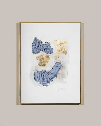 RFA Fine Art Blue & Gold Abstract Giclee
