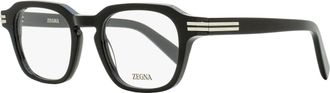 Ermenegildo Zegna Mens Modern Keyhole Eyeglasses EZ5282 001 Black 50mm