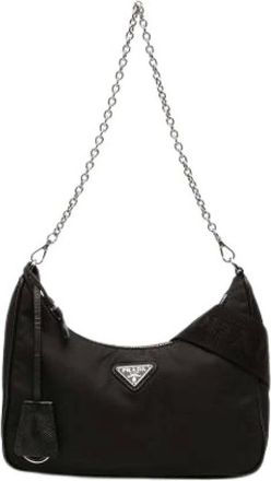 Prada Pre-owned Shoulder Bags, female, Black, Size: ONE SIZE Pre-owned Re-Edition 2005 Satchel