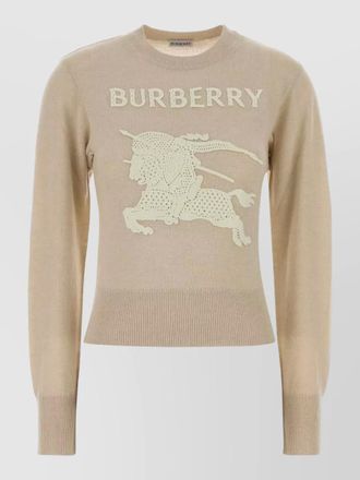 Burberry wool blend crew neck knit sweater
