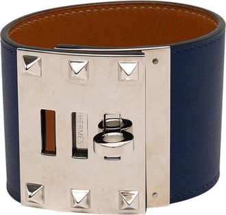 Herm&egrave;s 2015 Kelly Extreme Dog swift palladium armband - Blauw