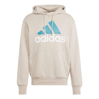 adidas French Terry Big Logo Hoodie Beige Blue IJ8584