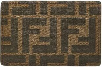 Fendi Pre-owned Card Case - Dames - Vintage Accessoires - Bruin - ONE Size - Leer - Vintage