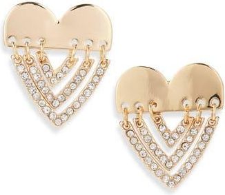 Panacea Chain Heart Drop Earrings in Gold at Nordstrom Rack