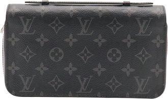 Louis Vuitton Black Gray Monogram Eclipse Canvas Clutch Bag (Pre-Owned)