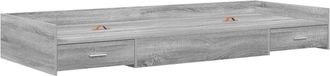 vidaXL Bed Frame with Drawer Grey Sonoma 100 x 200 cm Engineered Wood vidaXL