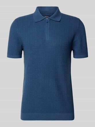 Mc Neal Poloshirt mit kurzem Rei&szlig;verschluss und Polokragen in Rauchblau, Gr&ouml;&szlig;e XXXL