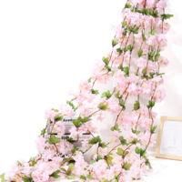 OEM Guirnaldas Artificiales De Flores De Cerezo, Plantas Colgantes, Guirnaldas De Seda, Flores De Cerezo Artificiales Para El Hogar, Jard&iacute;n, Valla, Decora