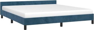 vidaXL Vidaxl - Estructura de cama sin colchón terciopelo azul oscuro 180x200cm