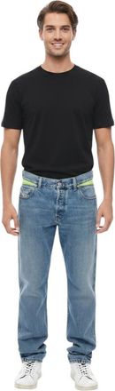 Diesel Blue Straight Mid Rise Jeans