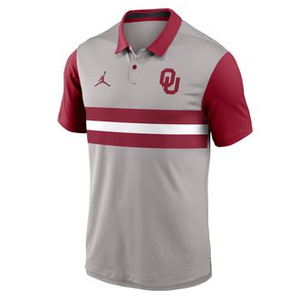 Nike Jordan Mens Oklahoma Vapor Jordan Brand Dri-FIT College Polo in Grey | 0JHT0F0QOKN-B3F