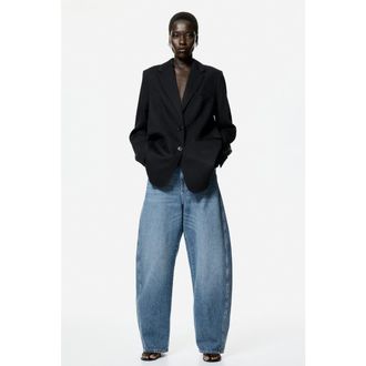 H&M Single-breasted Blazer in Black at Nordstrom, Size Xx-Large