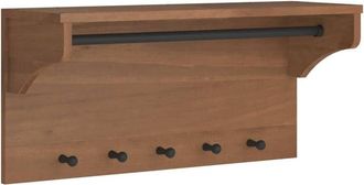 vidaXL Vidaxl - Perchero de pared sandnes madera maciza de pino 87x30x42 cm