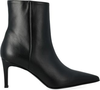 Sergio Levantesi Handgemaakte leren enkellaars in zwart - Dames - Laarzen met Hak - Zwart - 36 EU - Leer - Schoenen