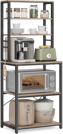 MID.YOU Mid.you Regal, Schwarz, Greige, Metall, Holzwerkstoff, 60x167x40 cm, Wohnzimmer, Regale, B&uuml;cherregale