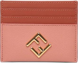 Fendi logo-plaque cardholder - Pink