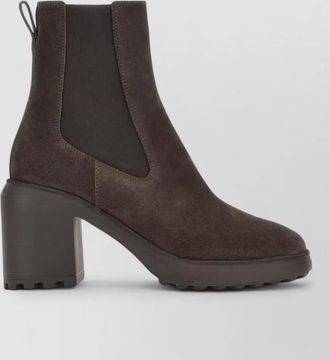 Hogan suede panelled chelsea boots