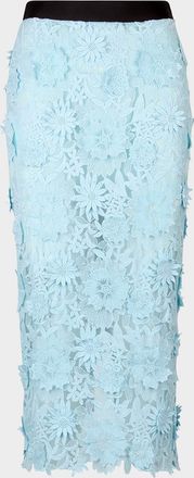 Smythe Floral Applique Pencil Skirt