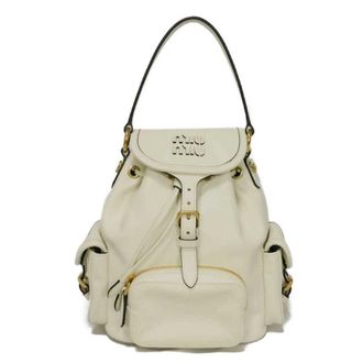 Miu Miu White Leather Backpack (Pre-Owned)