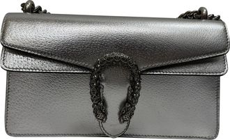 Gucci Pre-owned Womens Small Dionysus Shoulder Bag in Silver Leather - One Size