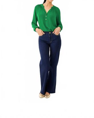 Lilly Pulitzer Elsa Silk Top In Bamboo Green