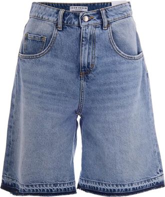 Icon Denim Los Angeles Blue Solid Shorts
