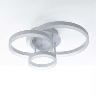 Oresteluchetta L&aacute;mpara De Techo Led Moderna Con Anillos 36w 3000k Wem White