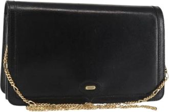 Bally Pre-owned Cross Body Bags, female, Black, Size: ONE SIZE Pre-owned Leather Crossbody Bag