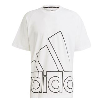 adidas U Big Logo T Sports Stylish Printing Round Neck Short Sleeve White GU4290