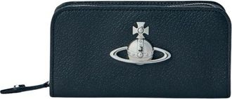 Vivienne Westwood Orb Motief Leren Portemonnee - Dames - Portefeuilles - Zwart - ONE Size - Leer - Accessoires