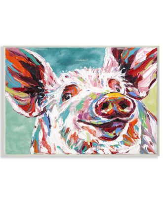 Stupell Industries Brightly Painted Pig By Carolee Vitaletti