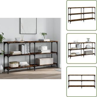 vidaXL Tavolo da corridoio - vidaXL Tavolo Consolle Rovere Fumo 150x29x75 cm in Legno Multistrato - Tavolo in legno multistrato