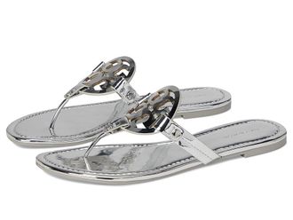 Tory Burch Miller Sandal Womens Shoes Argento : 10.5 M, Leather