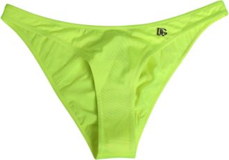 Dolce & Gabbana Neon Green DG Logo Swim Briefs Women Womens Underwear