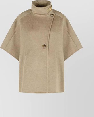 Max Mara derrik cashmere cape featuring buckle detail