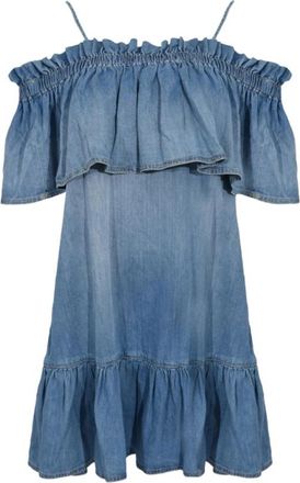 Pinko Korte Jurken - Dames - Korte kleedjes - Blauw - S - Denim - Kleedjes