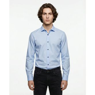 PESERICO MenS Light Blue Button-Down Shirt, Size 56