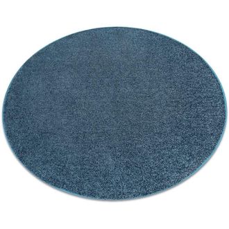 RugsX Rugsx - Carpet, round indus navy blue 75 plain, melange blue round 170 cm